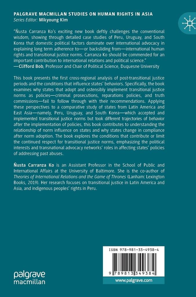 Weitere Ansicht: Truth, Justice, and Reparations in Peru, Uruguay, and South Korea | Ñusta Carranza Ko