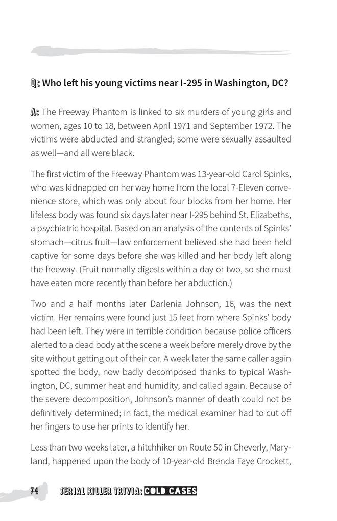 Weitere Ansicht: Serial Killer Trivia: Cold Cases | Michelle Kaminsky