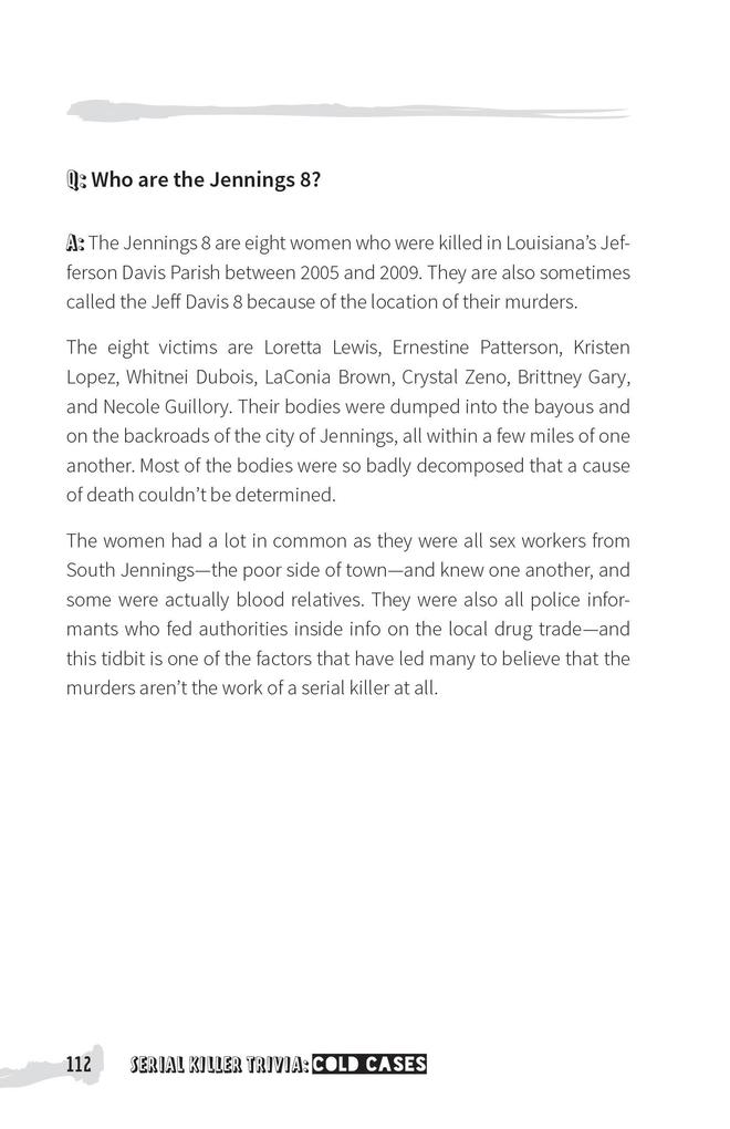 Weitere Ansicht: Serial Killer Trivia: Cold Cases | Michelle Kaminsky