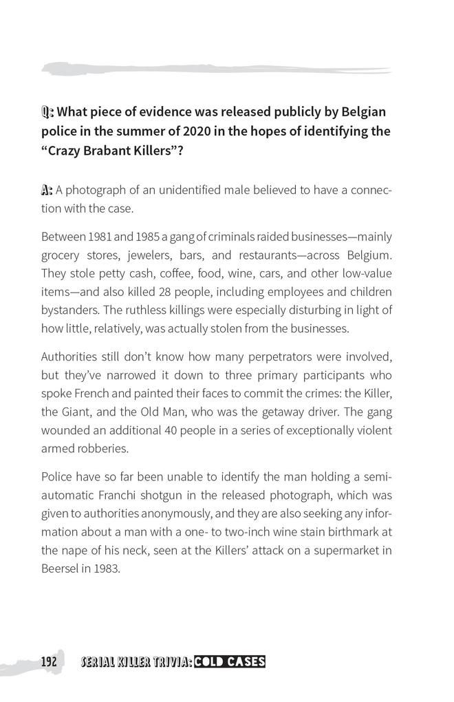 Weitere Ansicht: Serial Killer Trivia: Cold Cases | Michelle Kaminsky