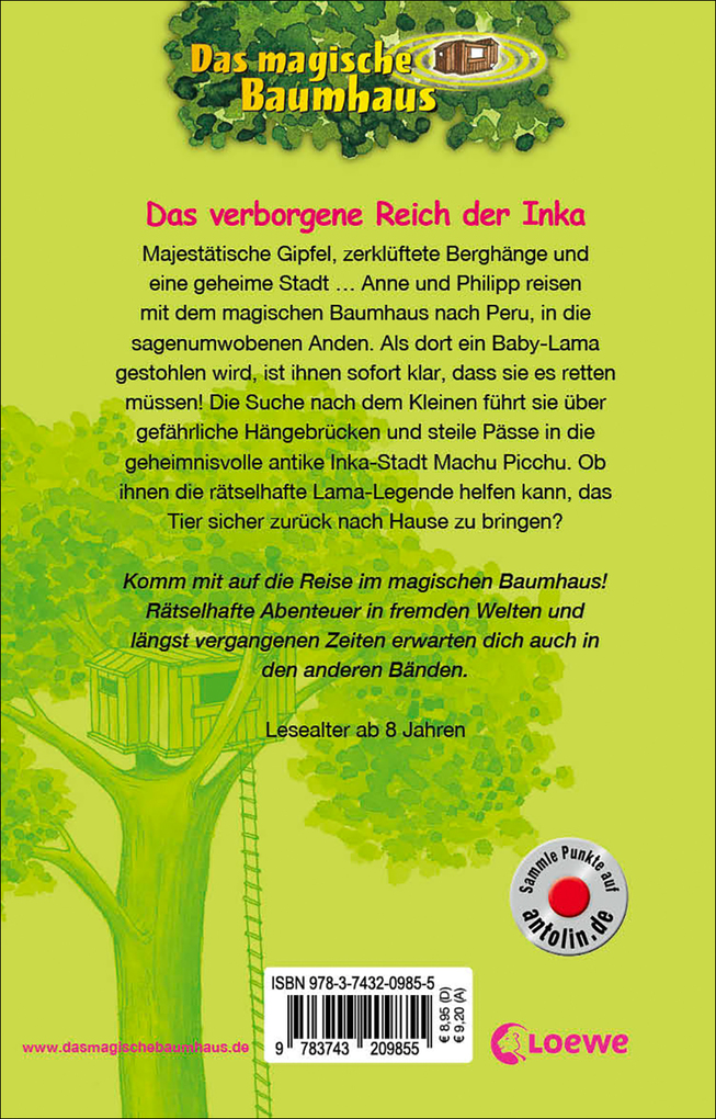 Weitere Ansicht: Das magische Baumhaus (Band 58) - Das verborgene Reich der Inka | Mary Pope Osborne