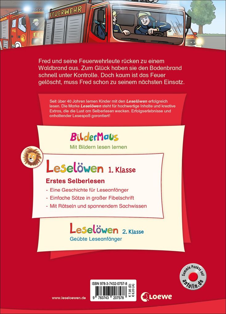 Weitere Ansicht: Leselöwen 1. Klasse - Achtung, Feuerwehr im Einsatz! | Annette Neubauer