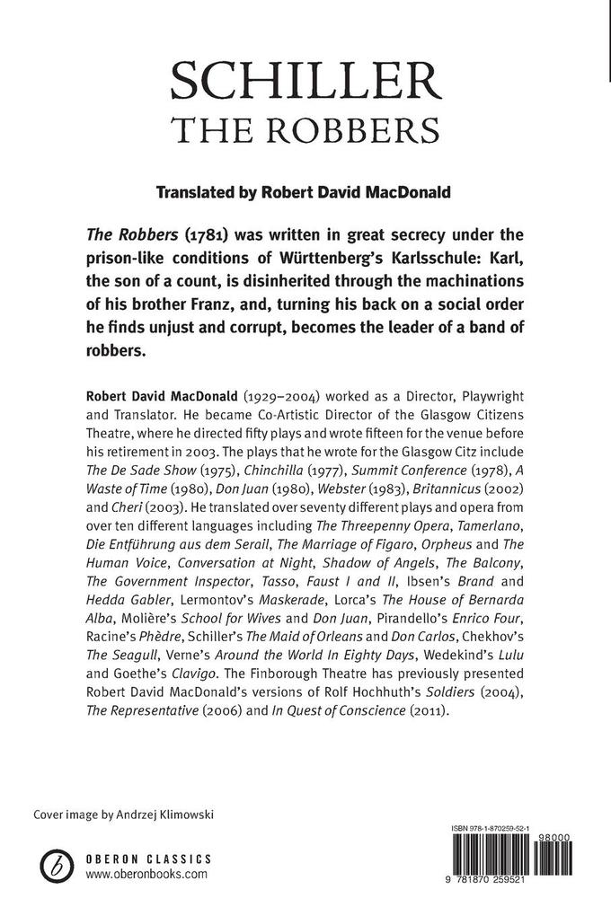 Weitere Ansicht: The Robbers | Friedrich Schiller