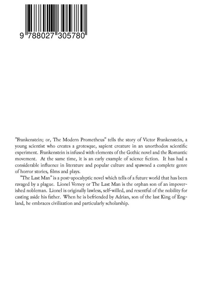 Weitere Ansicht: Frankenstein & The Last Man | Mary Shelley