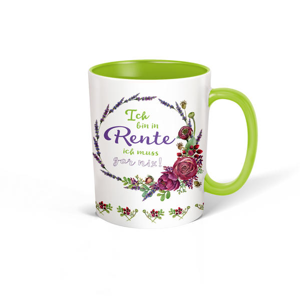 Produktbild: Trötsch Tasse Kranz Rentner weiß grün
