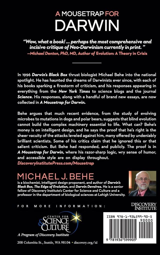 Weitere Ansicht: A Mousetrap for Darwin | Michael J Behe