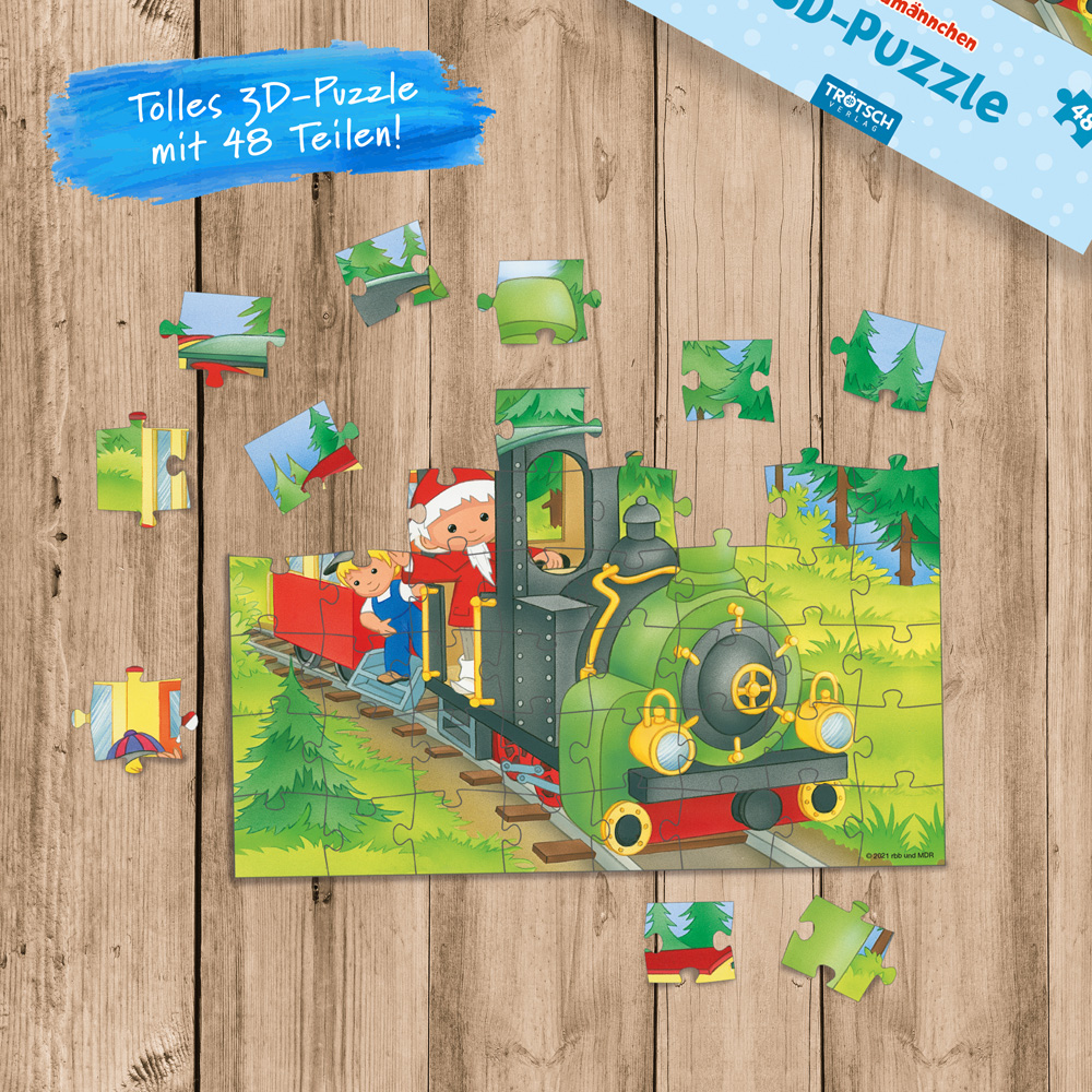 Weitere Ansicht: Trötsch Unser Sandmännchen 3D Puzzle Eisenbahn