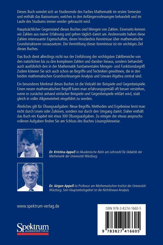 Weitere Ansicht: Mengen - Zahlen - Zahlbereiche | Kristina Appell, Jürgen Appell