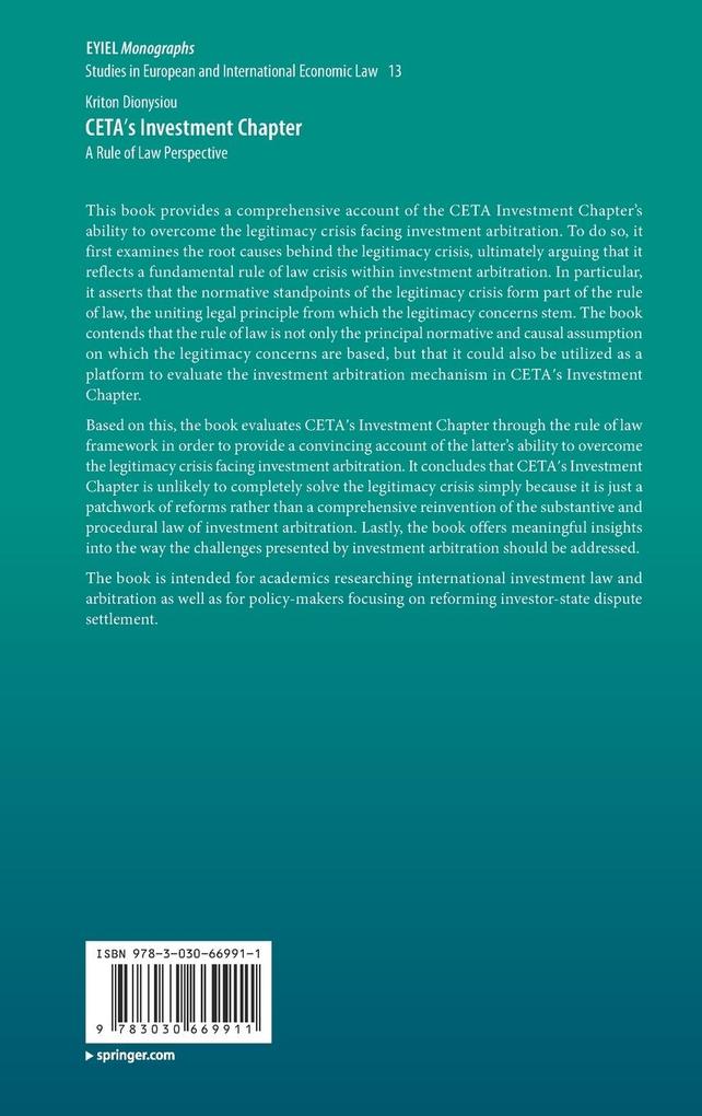 Weitere Ansicht: CETA's Investment Chapter | Kriton Dionysiou