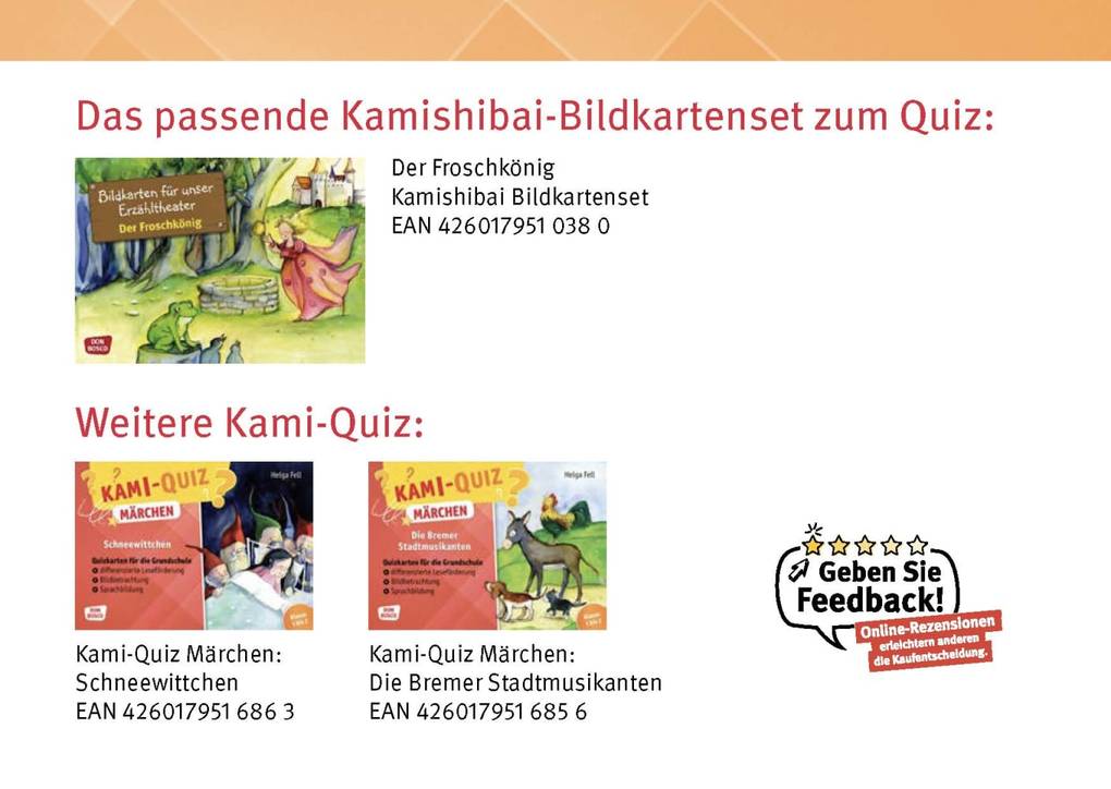 Weitere Ansicht: Kami-Quiz Märchen: Der Froschkönig | Helga Fell
