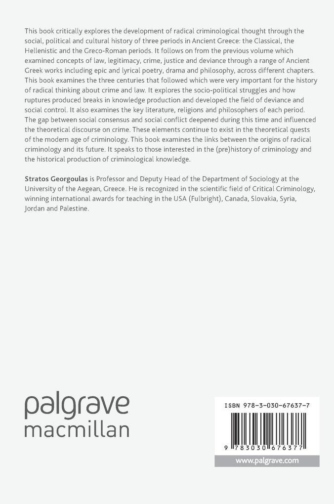 Weitere Ansicht: The Origins of Radical Criminology, Volume II | Stratos Georgoulas