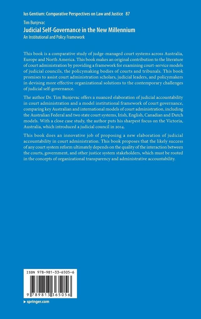 Weitere Ansicht: Judicial Self-Governance in the New Millennium | Tim Bunjevac