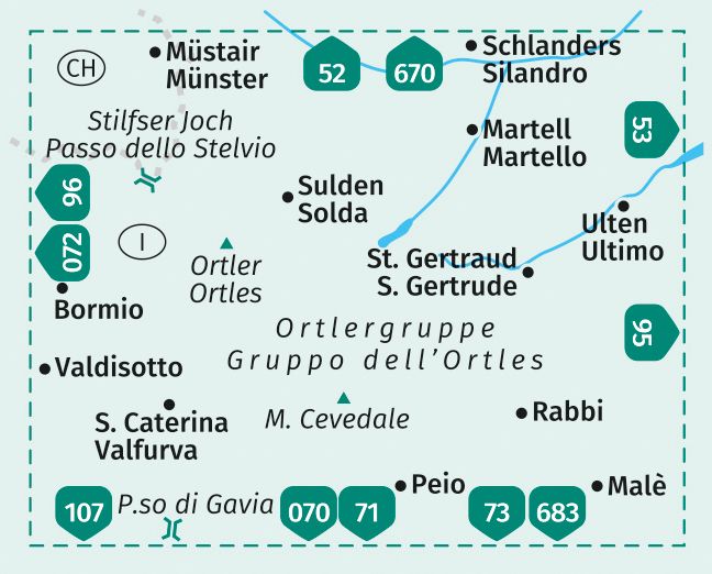 Weitere Ansicht: KOMPASS Wanderkarte 72 Ortler/Ortles, Cevedale 1:50.000