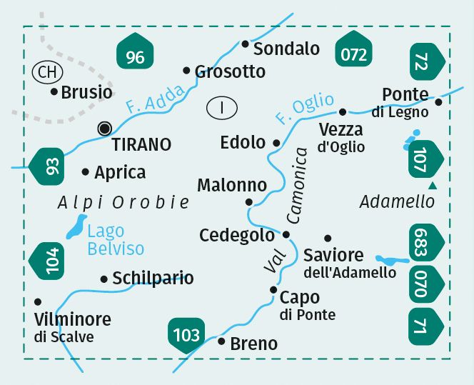 Weitere Ansicht: KOMPASS Wanderkarte 94 Edolo, Aprica, Ponte di Legno, Val Camonica 1:50.000