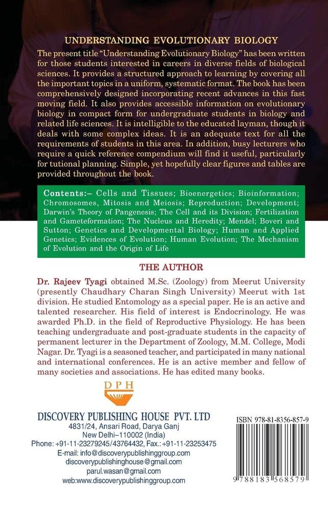 Weitere Ansicht: UNDERSTANDING EVOLUTIONARY BIOLOGY | Rajeev Tyagi