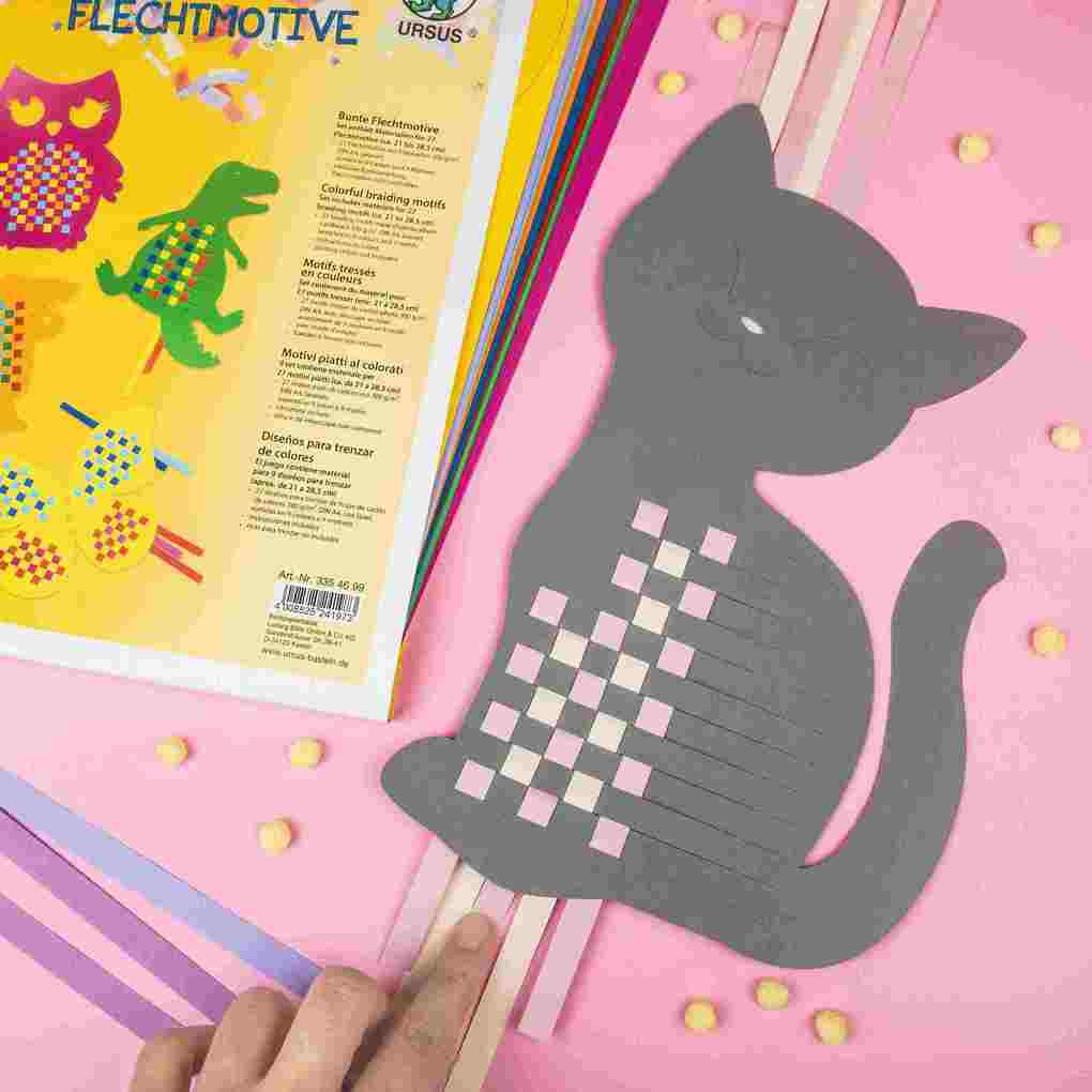 Weitere Ansicht: URSUS Flechten Bunte Flechtmotive, 27 Blatt Fotokarton (300 g/m², DIN A4)