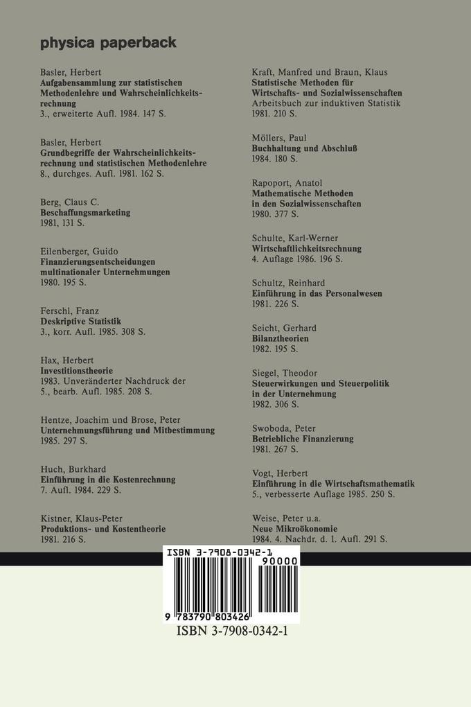 Weitere Ansicht: Wirtschaftlichkeitsrechnung | Karl-Werner Schulte