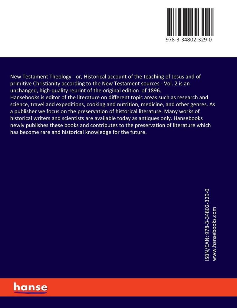 Weitere Ansicht: New Testament Theology | Willibald Beyschlag