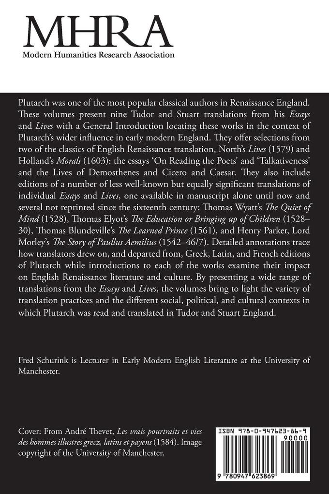 Weitere Ansicht: Plutarch in English, 1528-1603 | Plutarch