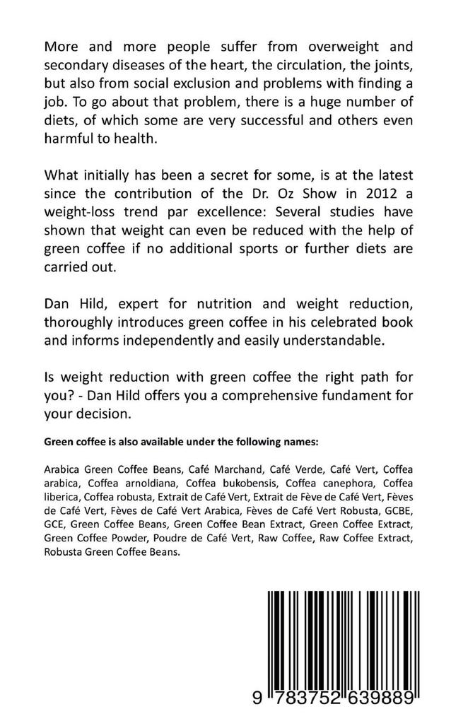 Weitere Ansicht: Green coffee diet - Despite eating normally reducing weight permanently | Dan Hild