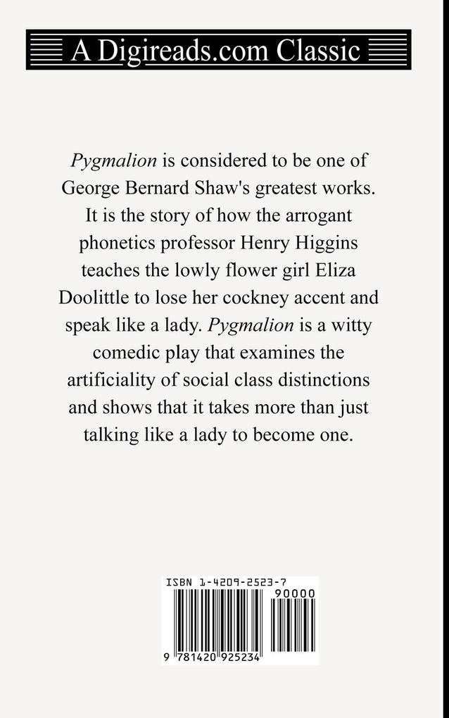 Weitere Ansicht: Pygmalion | George Bernard Shaw