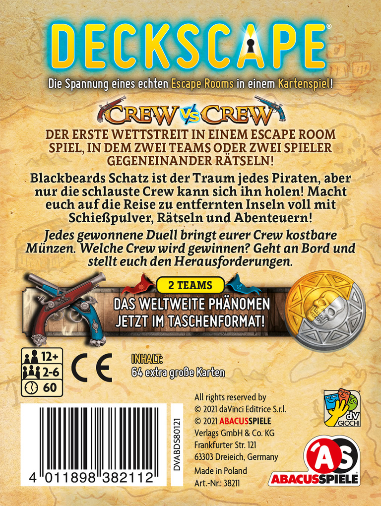 Weitere Ansicht: Deckscape - Crew vs Crew - Die Pirateninsel | Martino Chiacchiera, Silvano Sorrentino