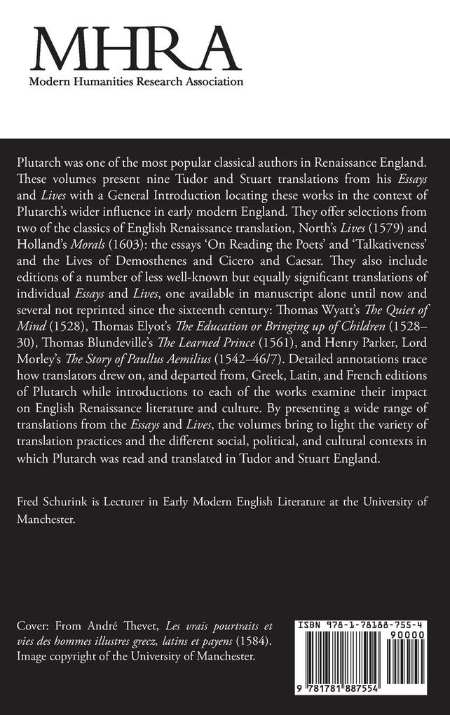 Weitere Ansicht: Plutarch in English, 1528-1603 | Plutarch