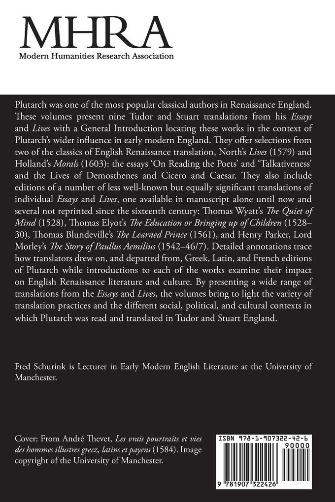 Weitere Ansicht: Plutarch in English, 1528-1603 | Plutarch