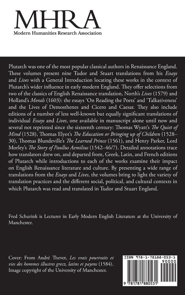 Weitere Ansicht: Plutarch in English, 1528-1603 | Plutarch