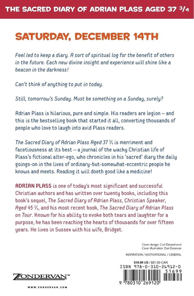 Weitere Ansicht: The Sacred Diary of Adrian Plass, Aged 37 3/4 | Adrian Plass