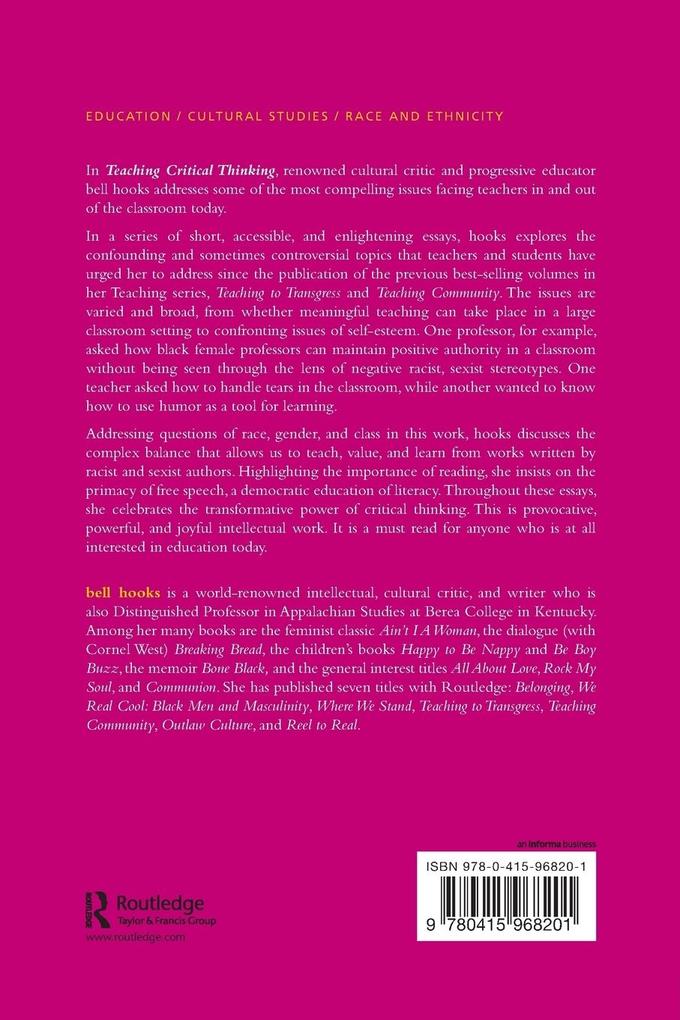 Weitere Ansicht: Teaching Critical Thinking | bell hooks
