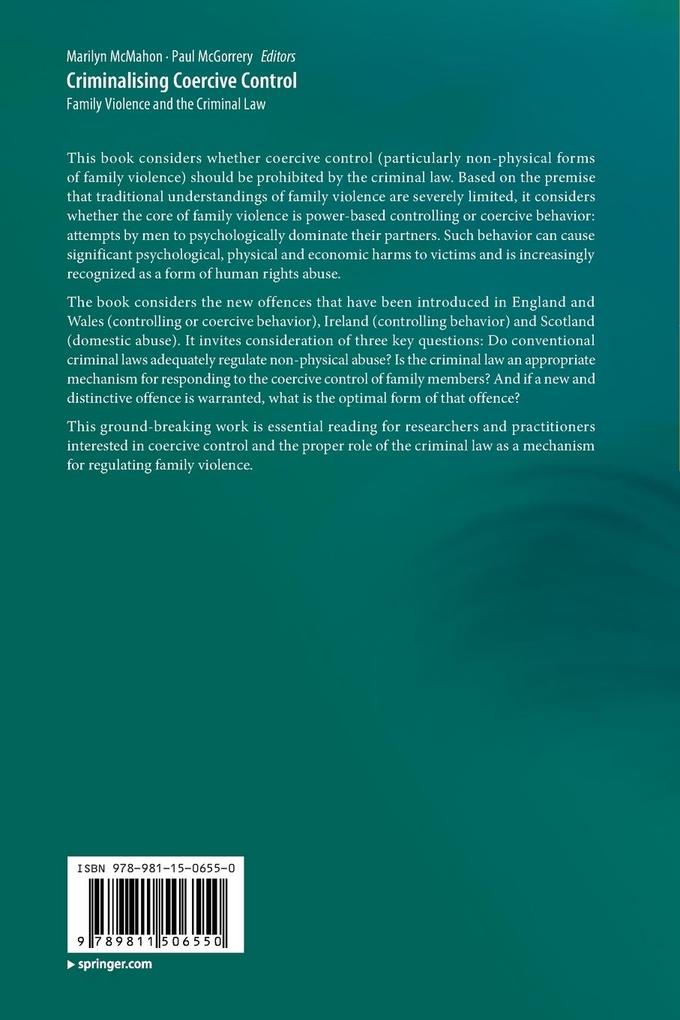 Weitere Ansicht: Criminalising Coercive Control