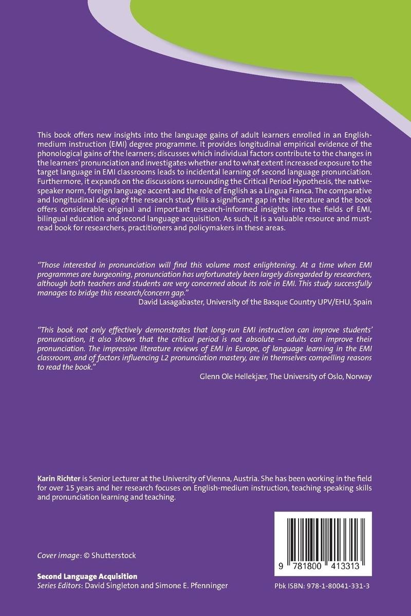 Weitere Ansicht: English-Medium Instruction and Pronunciation | Karin Richter