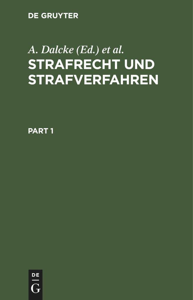 Produktbild: Strafrecht und Strafverfahren