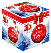 Ravensburger 3D Puzzle-Ball Weihnachtskugel Merry Christmas 11268 - 54 Teile - für Weihnachtsfans ab 6 Jahren