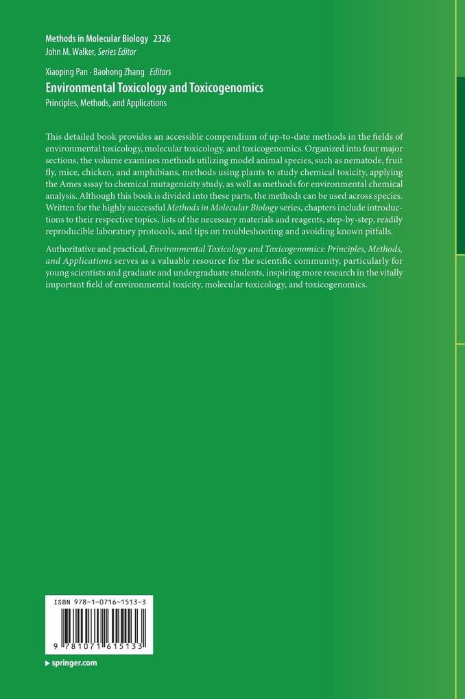 Weitere Ansicht: Environmental Toxicology and Toxicogenomics