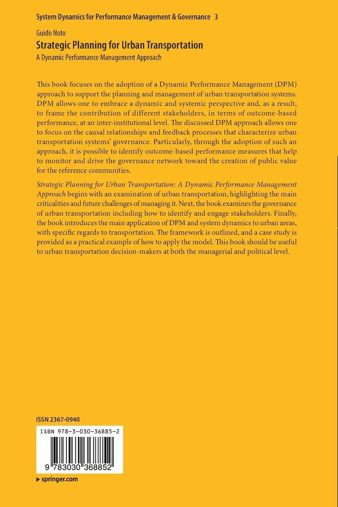 Weitere Ansicht: Strategic Planning for Urban Transportation | Guido Noto