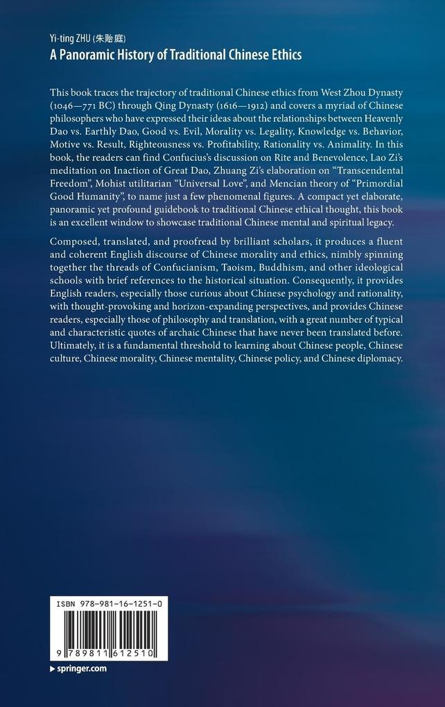 Weitere Ansicht: A Panoramic History of Traditional Chinese Ethics | Yi-ting ZHU (), Zhu (&