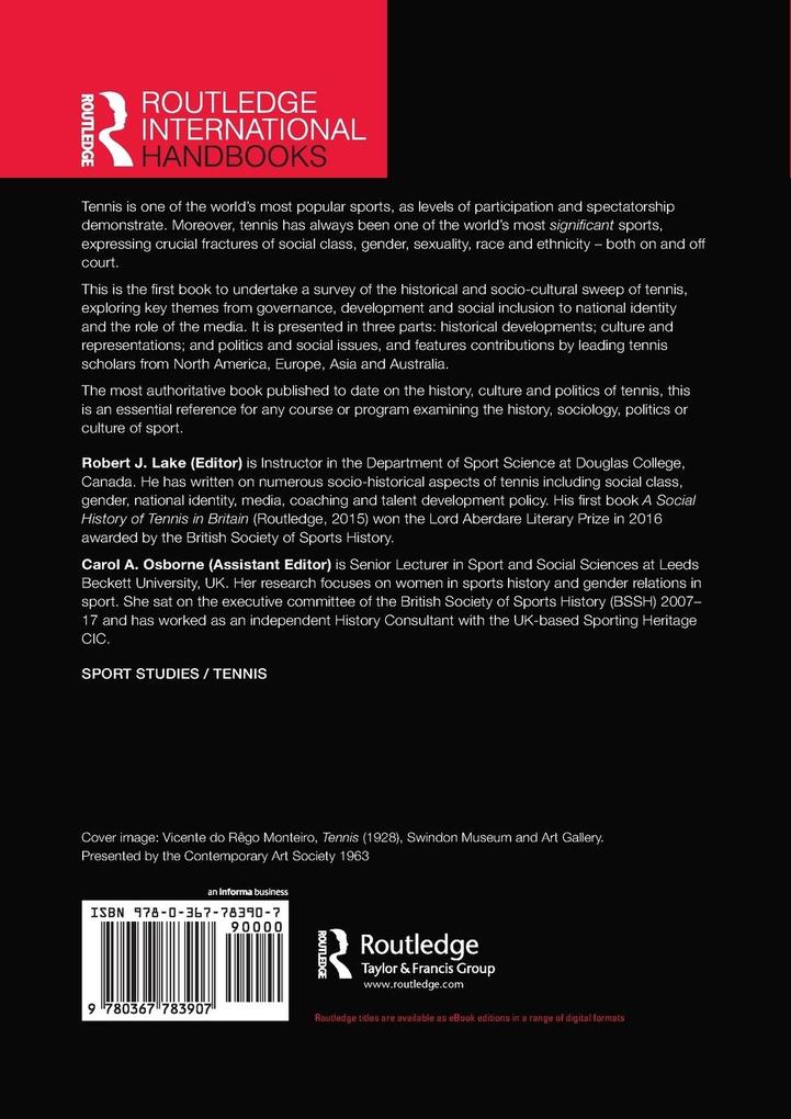 Weitere Ansicht: Routledge Handbook of Tennis