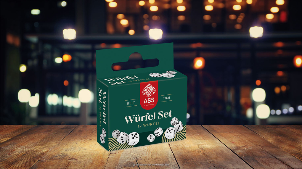 Weitere Ansicht: 12 Augenwürfel in Faltschachtel