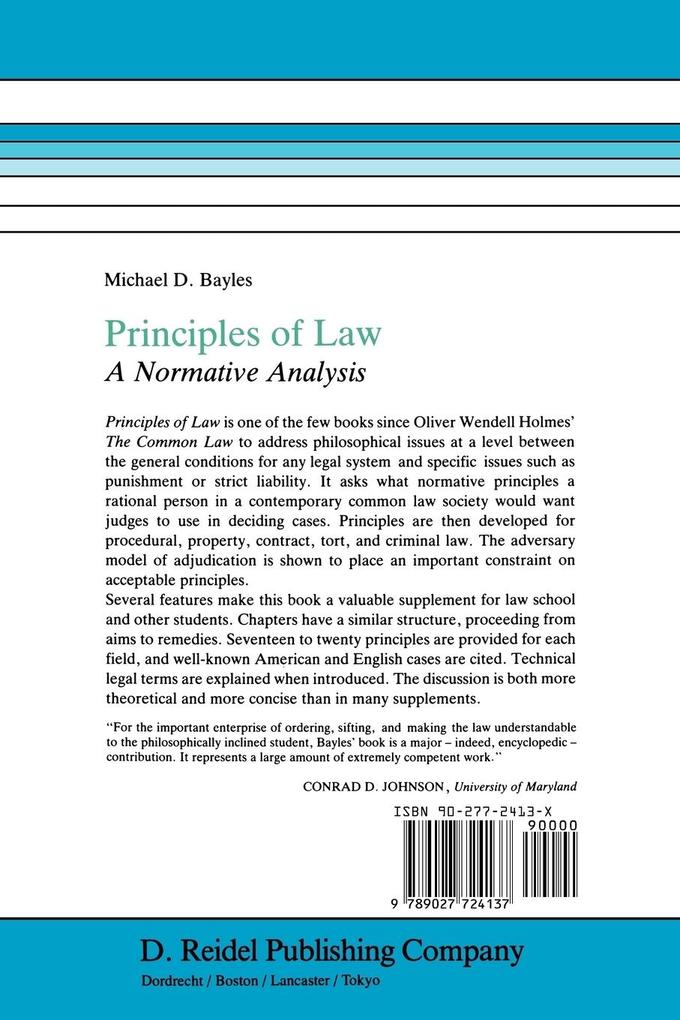 Weitere Ansicht: Principles of Law | M.E. Bayles