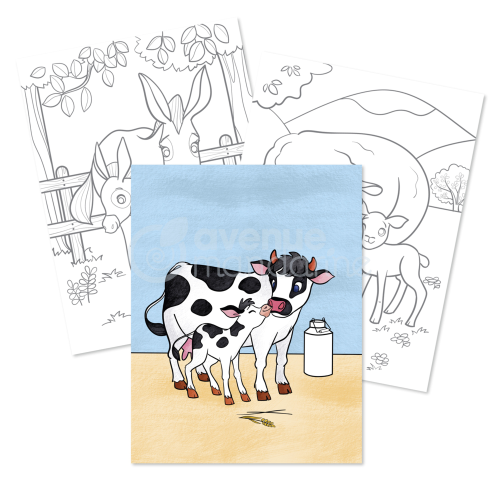 Weitere Ansicht: Avenue Mandarine, Graffy Color, Tiere Bauernhof Mutter-Kind
