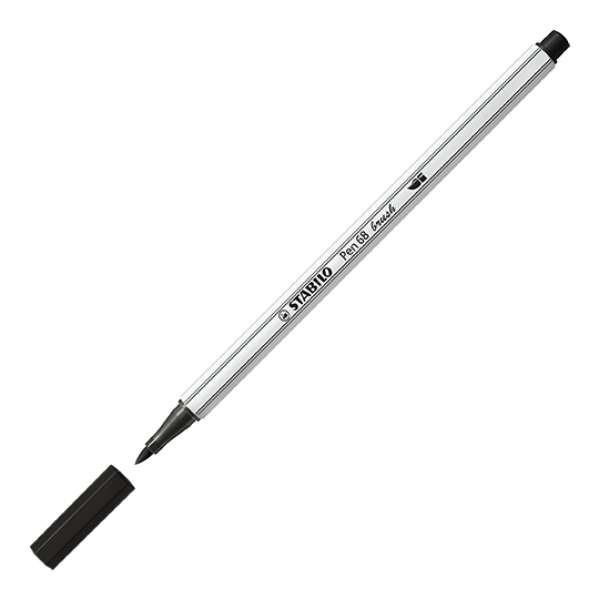 Weitere Ansicht: Premium-Filzstift mit Pinselspitze für variable Strichstärken - STABILO Pen 68 brush - ARTY - 18er Pack - mit 18 verschiedenen Farben