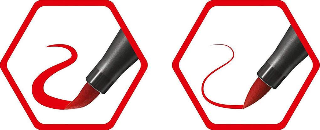 Weitere Ansicht: Premium-Filzstift mit Pinselspitze für variable Strichstärken - STABILO Pen 68 brush - ARTY - 18er Pack - mit 18 verschiedenen Farben