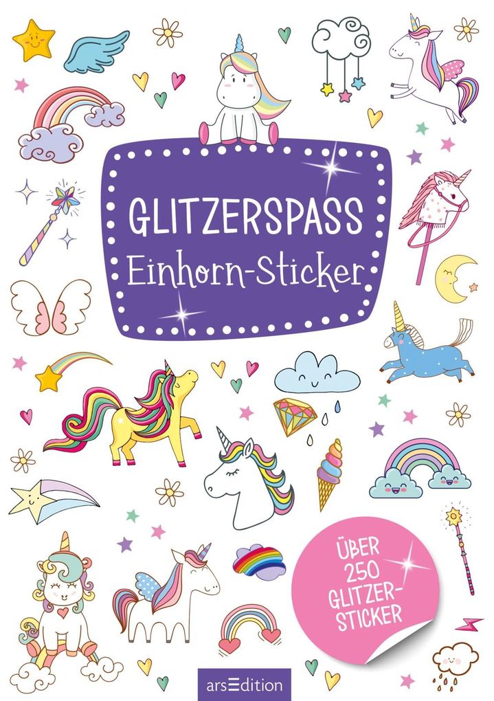 Weitere Ansicht: Glitzerspaß - Einhorn-Sticker