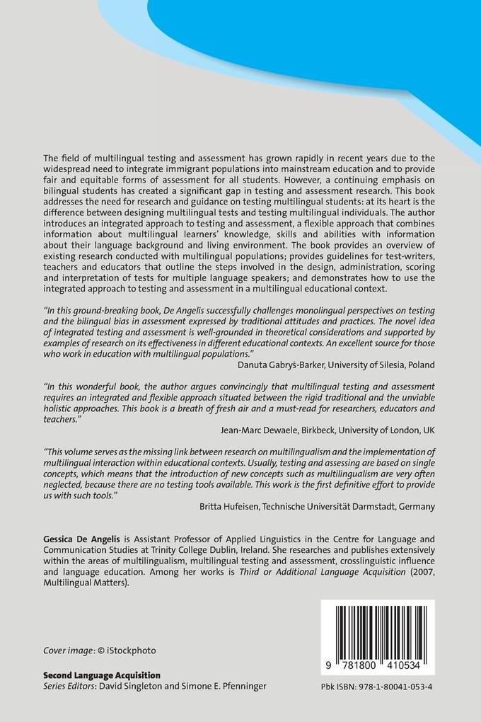 Weitere Ansicht: Multilingual Testing and Assessment | Gessica De Angelis