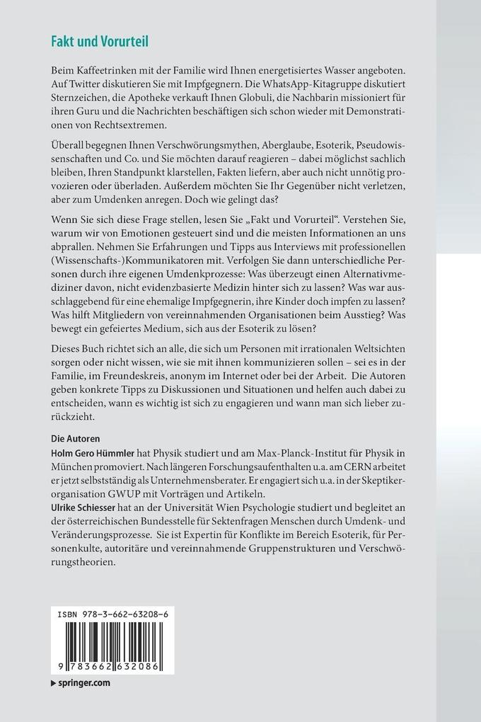 Weitere Ansicht: Fakt und Vorurteil | Holm Gero Hümmler, Ulrike Schiesser