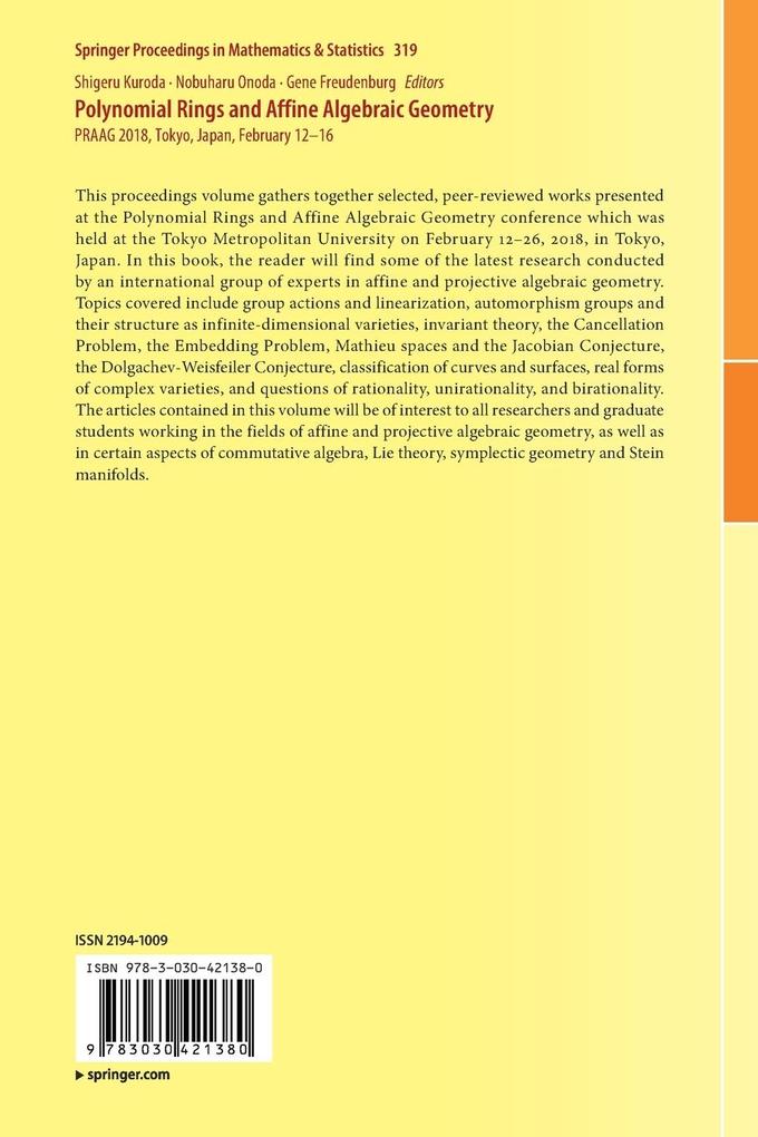 Weitere Ansicht: Polynomial Rings and Affine Algebraic Geometry
