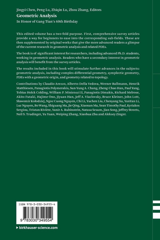 Weitere Ansicht: Geometric Analysis