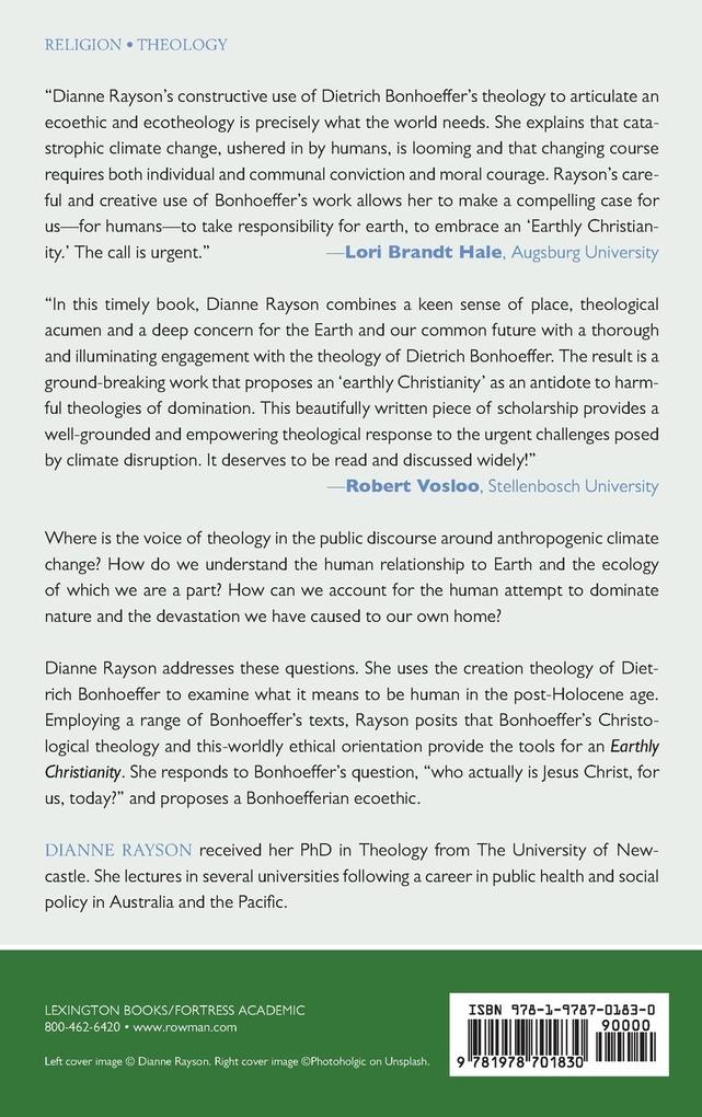 Weitere Ansicht: Bonhoeffer and Climate Change | Dianne Rayson